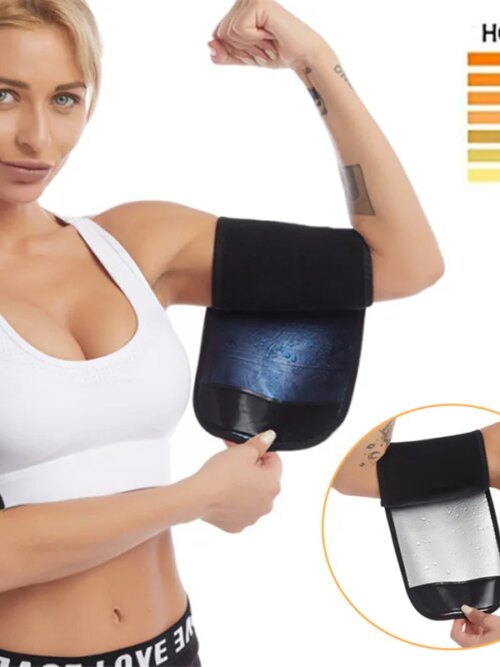 Ceinture de mise en forme des bras Sauna unisexe, 1 paire, revêtement ionique