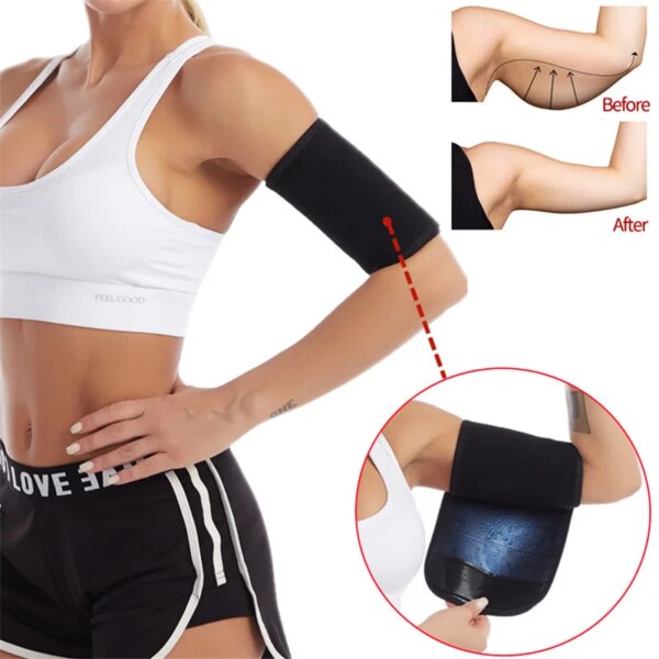 Ceinture de mise en forme des bras Sauna unisexe, 1 paire, revêtement ionique