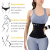 Ceinture Amincissante en Latex pour Femme, Corset d'Entraînement pour Taille, Perte de Poids, Acier Noir