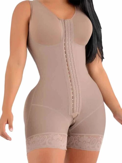 Gaine amincissante courte femme – haute compression avec broches réglables