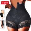 corset amincissant culotte moulante en dentelle pour femmes, Corset Double contrôle