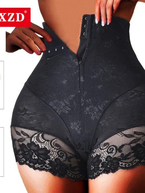 corset amincissant culotte moulante en dentelle pour femmes, Corset Double contrôle