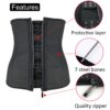 corset amincissant en latex avec fermeture éclair pour femme, lingerie amincissante