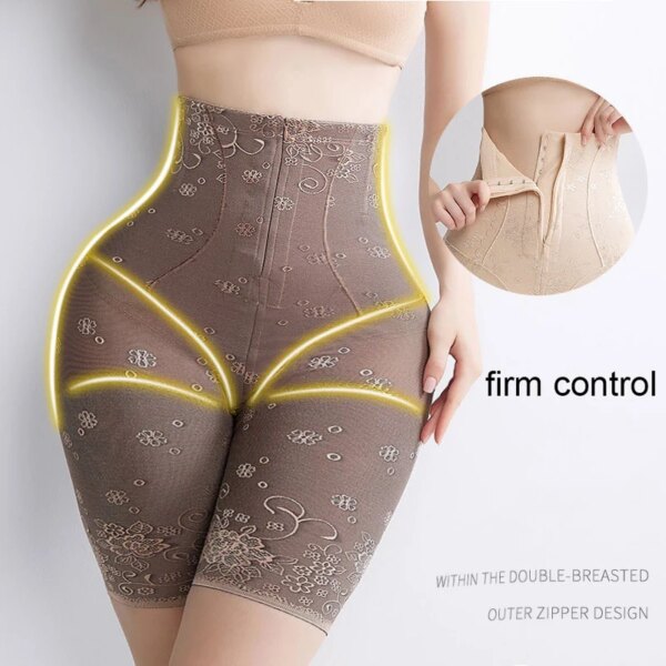 17868-1e77f6.jpg Pantalon amincissant Sexy en dentelle avec fermeture éclair, culotte à Double contrôle