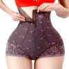 Pantalon amincissant Sexy en dentelle avec fermeture éclair, culotte à Double contrôle