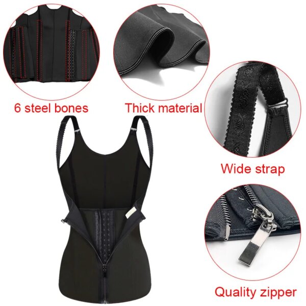 corset amincissant Gilet de Sauna pour femmes, Corset de sueur, gaine amincissante, gaine réductrice, ceinture en néoprène