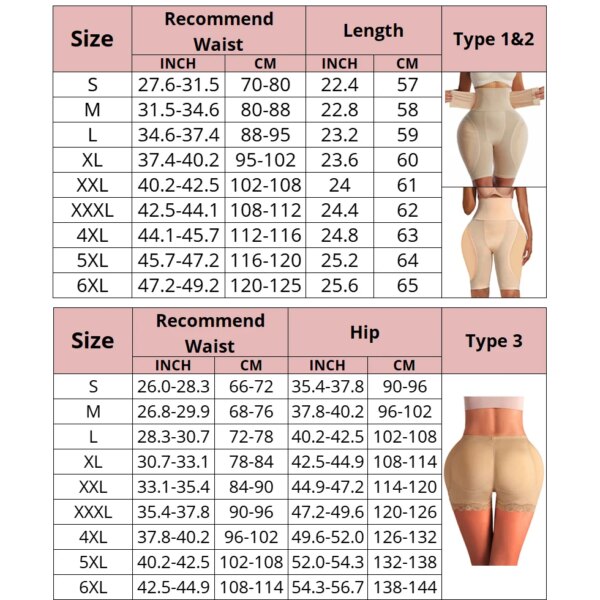 Sous-vêtement modelant femme – coussinets taille haute effet galbant
