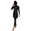 Maillot de bain musulmane avec plis, manches longues, coussinet de poitrine