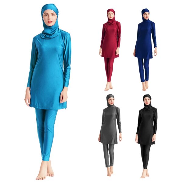 maillot de bain gainant ventre plat pour femmes musulmanes, séchage rapide
