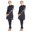 burkini - Maillot de bain pour femmes musulmanes, 3 pièces, hijab, imprimé, Protection solaire