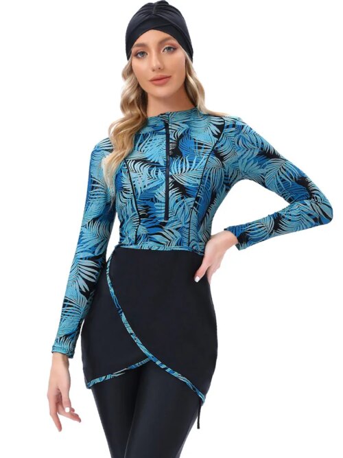 burkini - Maillot de bain musulman manches longues pour femmes