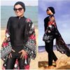 burkini - Maillot de bain musulman noir solide à manches longues pour femmes, Burkini