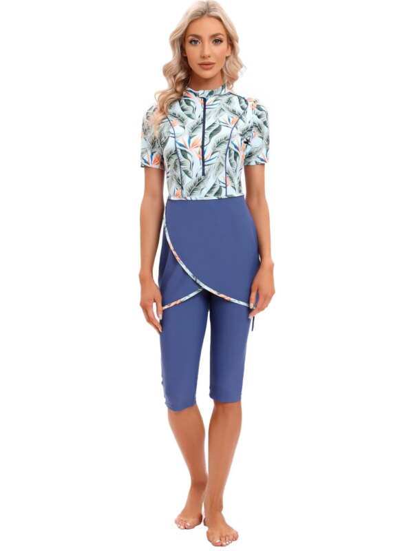 burkini Maillot de bain musulman pour femmes, ensemble 3 pièces