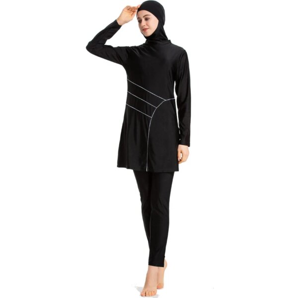 burkini Maillot de bain pour femmes musulmanes, Hijab modeste, manches longues