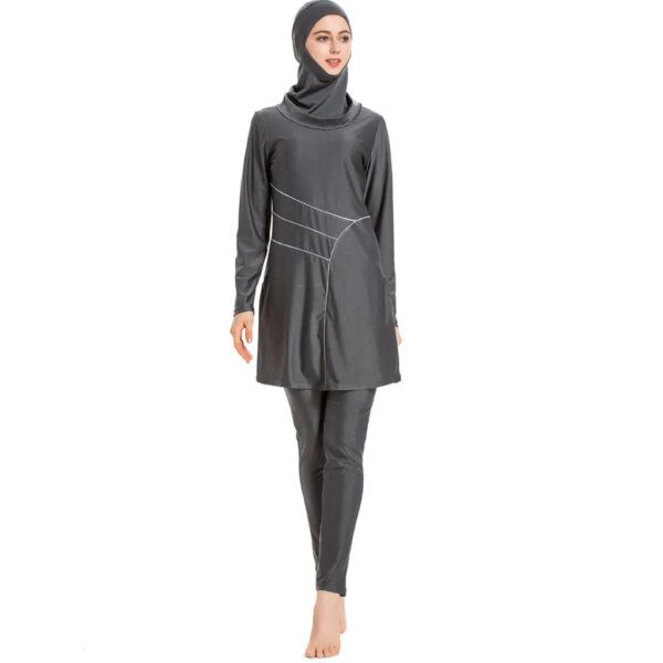 burkini Maillot de bain pour femmes musulmanes, Hijab modeste, manches longues