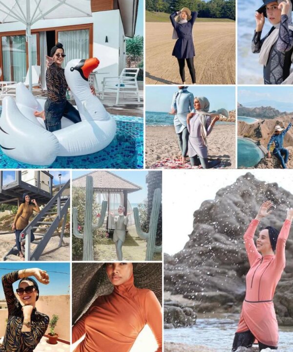 19205-50a980.jpg burkini Maillot de bain musulman 3 pièces, Patchwork modeste, Hijab à manches longues