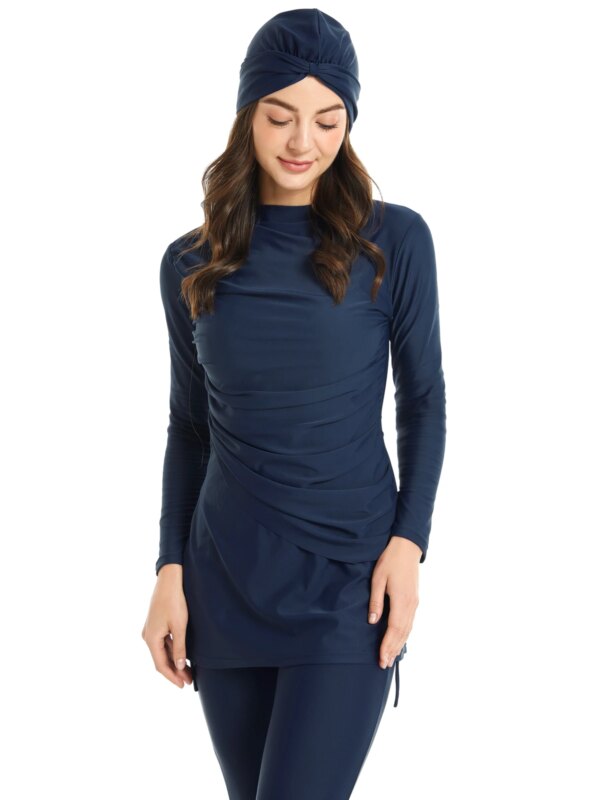 Maillot de bain musulman toute noire, burkini, Islam, Bikini, couverture complète, Hijab