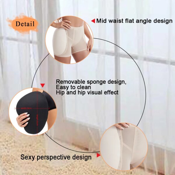 culotte rehausseur de hanches pour femmes, avec coussinets