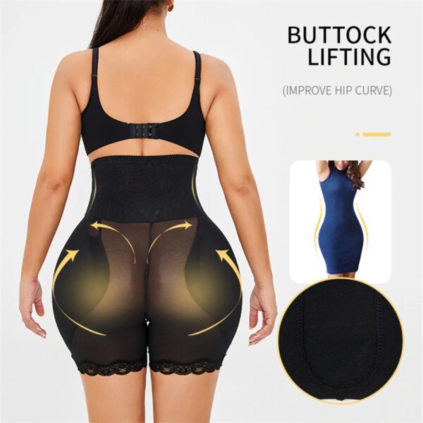 Culotte gainante taille haute femme – shorty sculptant effet galbant