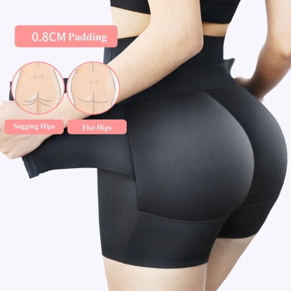 Culotte amincissante pour femmes, faux cul sans couture, sous-vêtement moulant, rehausseur de hanche