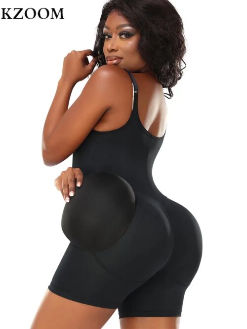 Body gainant femme – sous-vêtement sculptant avec coussinets effet galbant taille haute