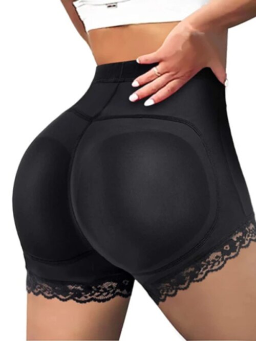 Culotte rembourrée rehausseur de fesses pour femmes, faux sous-vêtement Push Up