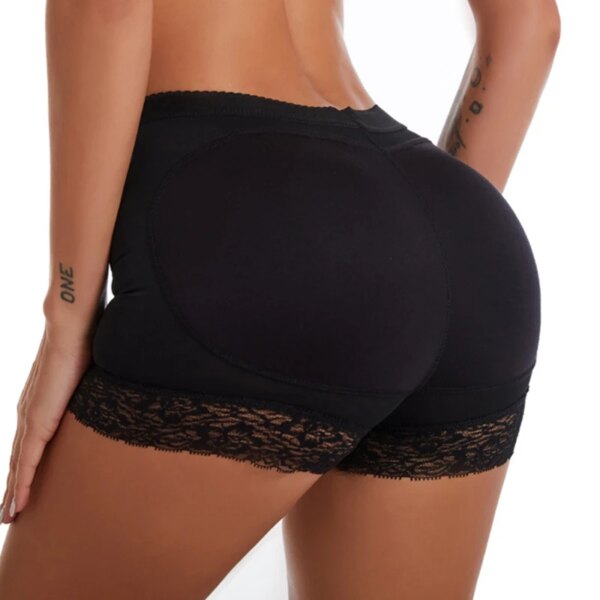 Culotte rembourrée rehausseur de fesses pour femmes, faux sous-vêtement Push Up