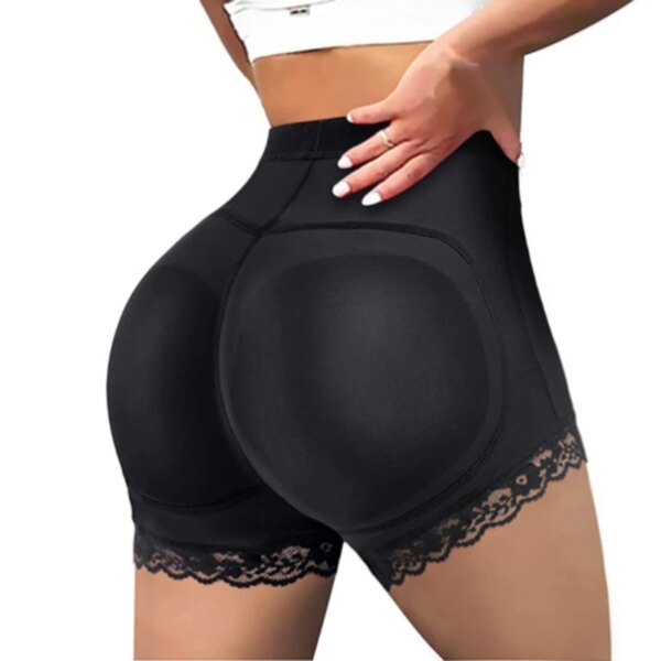 Culotte rembourrée rehausseur de fesses pour femmes, faux sous-vêtement Push Up