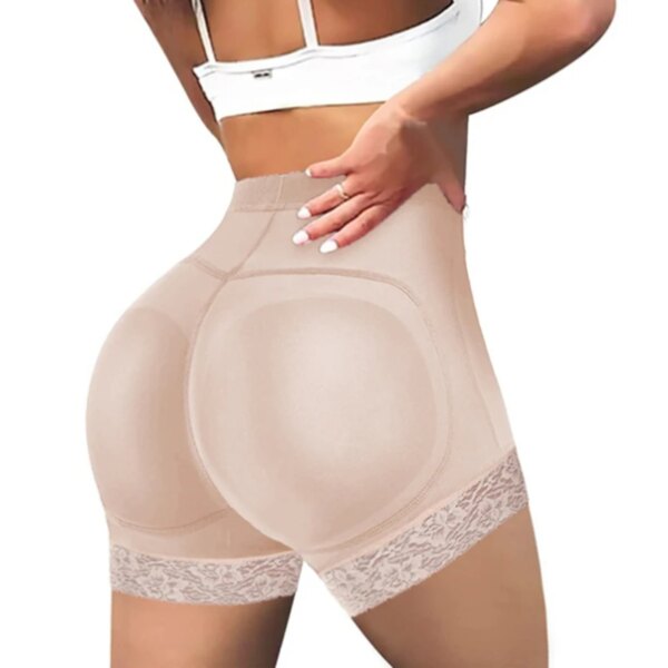 Culotte rembourrée rehausseur de fesses pour femmes, faux sous-vêtement Push Up
