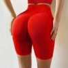 Shorts de sport taille haute pour femmes, culotte de contrôle du ventre, moulante, Sexy