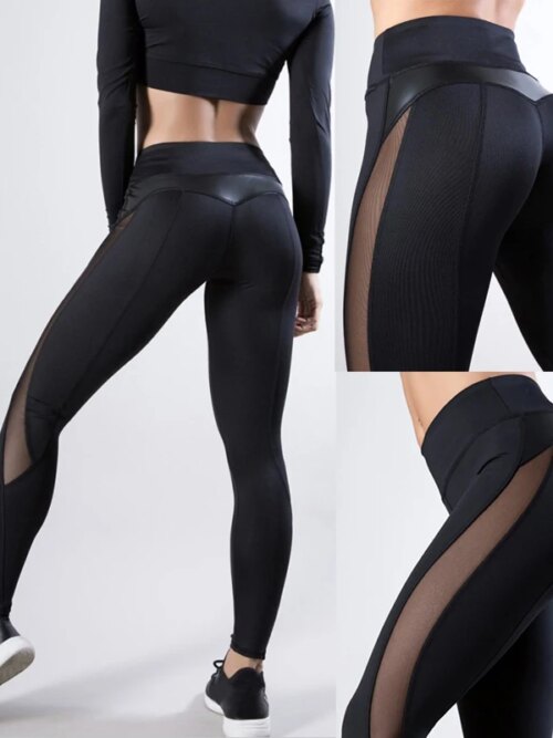 Leggings en maille sans couture pour femmes, pantalon Sexy, Push Up, Fitness, Gym, pantalon d'entraînement, taille haute, 2022