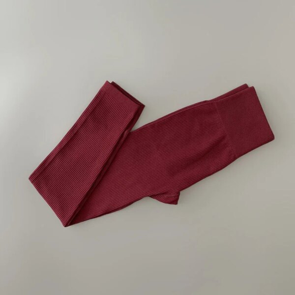 Pantalon de Yoga côtelé taille haute, Leggings de Sport pour femmes, Fitness, sans couture, contrôle du ventre, collants d'entraînement, de course