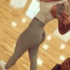 ASHEYWR – legging de Fitness en Polyester pour femmes, respirant, haute élasticité, Push-Up, Sexy, slim, noir, pour entraînement