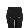 Leggings Hollywood taille haute pour femmes, fermeture éclair et boutons décoratifs, Push-Up, Sexy, Slim, élastique