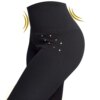 Leggings Hollywood taille haute pour femmes, fermeture éclair et boutons décoratifs, Push-Up, Sexy, Slim, élastique