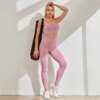 legging sport femme en taille haute pour femme, style push-up, pantalon d'entraînement moulant et sexy, vêtement de gym