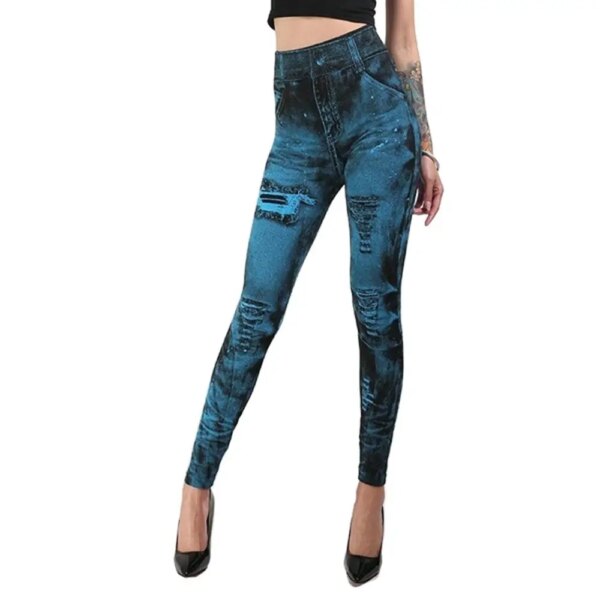 Jean moulant en Denim pour femmes, legging décontracté, taille haute, Slim, élastique, pantalon de Sport, Push-Up, 2023