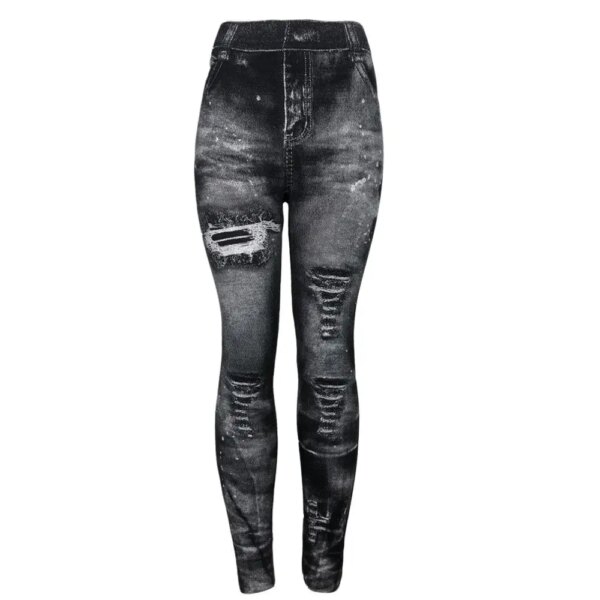 Jean moulant en Denim pour femmes, legging décontracté, taille haute, Slim, élastique, pantalon de Sport, Push-Up, 2023
