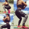 Leggings de serrage pour femmes, pantalon élastique, Slim, Capri, Fitness, lettres imprimées, nouvelle collection