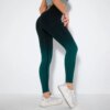 Leggings de Yoga pour femmes, sans couture, dégradé de couleur, Push-Up, taille haute, sport, pantalon élastique
