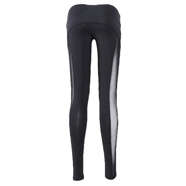 Leggings en maille pour femmes, pantalon noir, Sexy, avec insertion gothique, Capris de sport, nouvelle collection