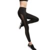 Leggings en maille pour femmes, pantalon noir, Sexy, avec insertion gothique, Capris de sport, nouvelle collection