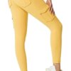 Pantalon de Yoga multi-poches, Leggings taille haute, couleur unie, pantalon Slim élastique pour femmes