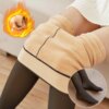 collant femme Bas thermiques pour femmes, bas isolants, fausse peluche, translucide, chaud