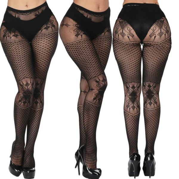 Collant femme grande taille – lingerie en maille élégante