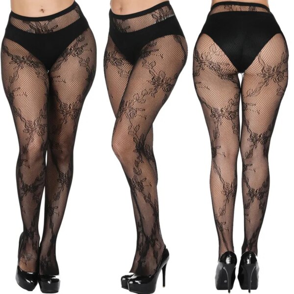 Collant femme grande taille – lingerie en maille élégante