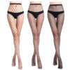 femme bas résille longs et Sexy pour femmes, collants noirs, taille haute