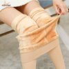 collant chaud en velours pour femme, bas molletonné élastique, épais