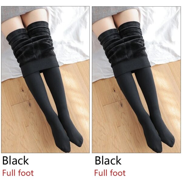 collant chaud en velours pour femme, bas molletonné élastique, épais