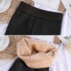 Collant chaud en polaire pour femme, bas thermo-collants, fausse isolation translucide, taille haute